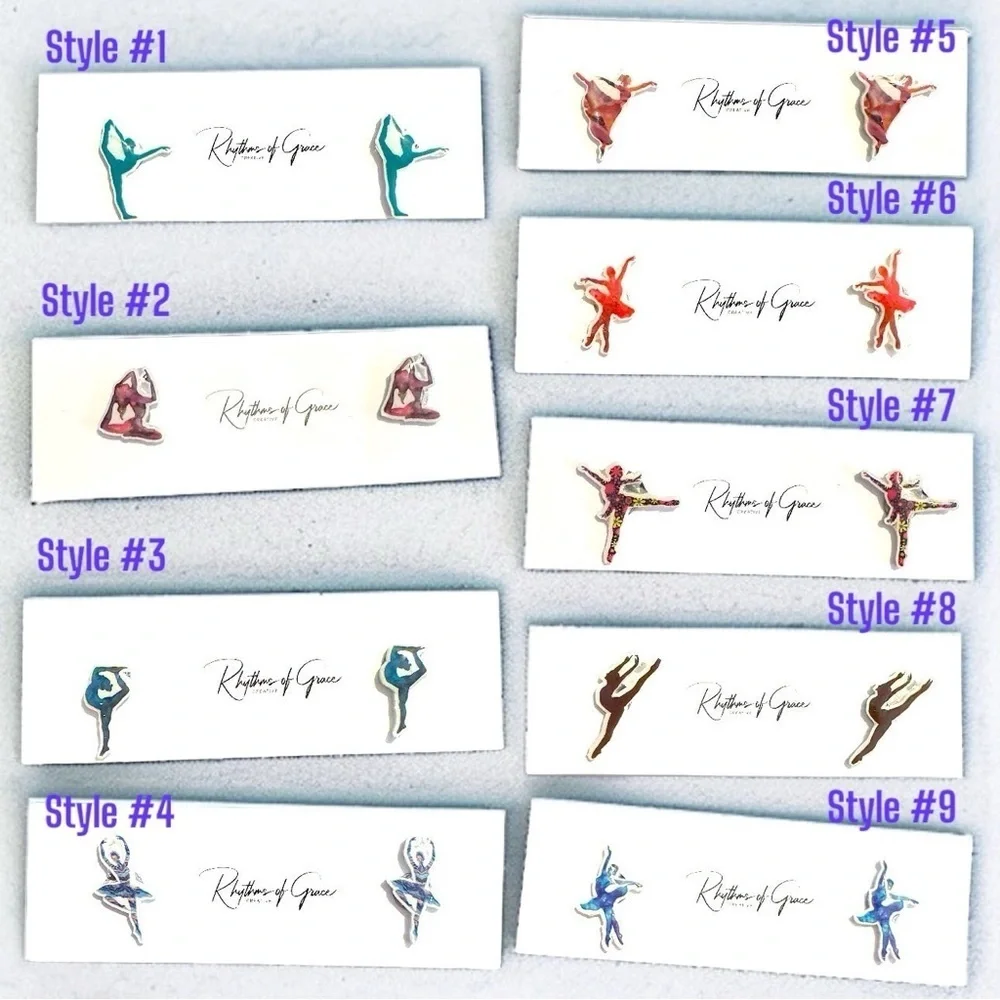 Sparkle Like a Superstar: Dancer Stud Earrings for Every Twirl and Tumble!💃NWT